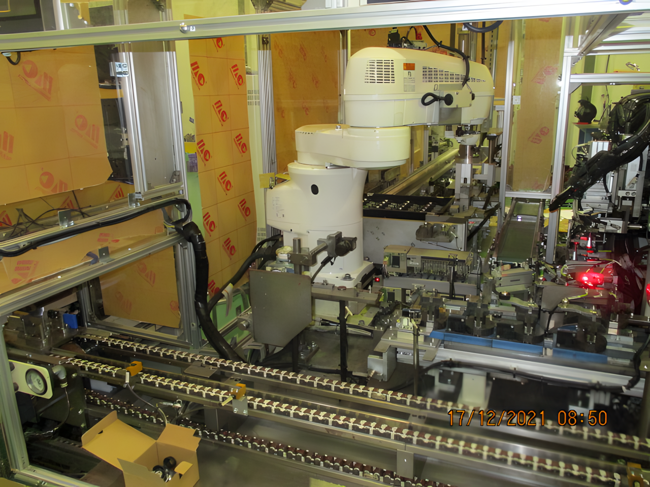 Robotic Assembly Line Close-up